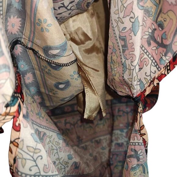 As HRO Boho Midi Printed A-Line Skirt - Picture 6 of 8